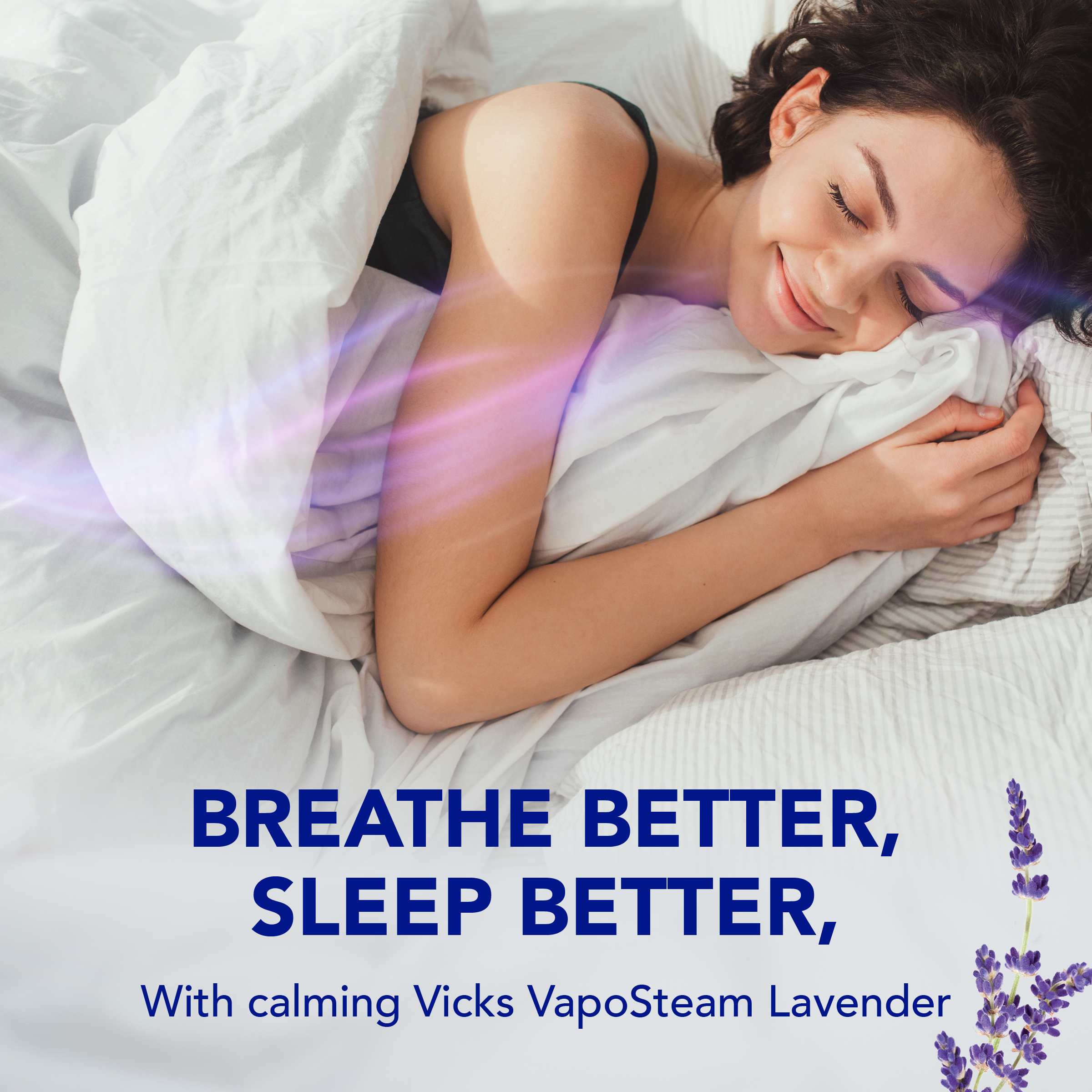 Use Vicks Medicated vapors with Vicks humidifier for better sleep and breathing
